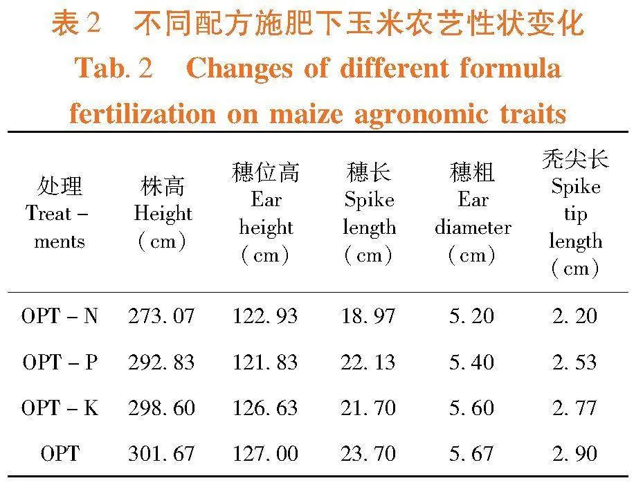 配方施肥对滴灌玉米生理生长及产量的影响