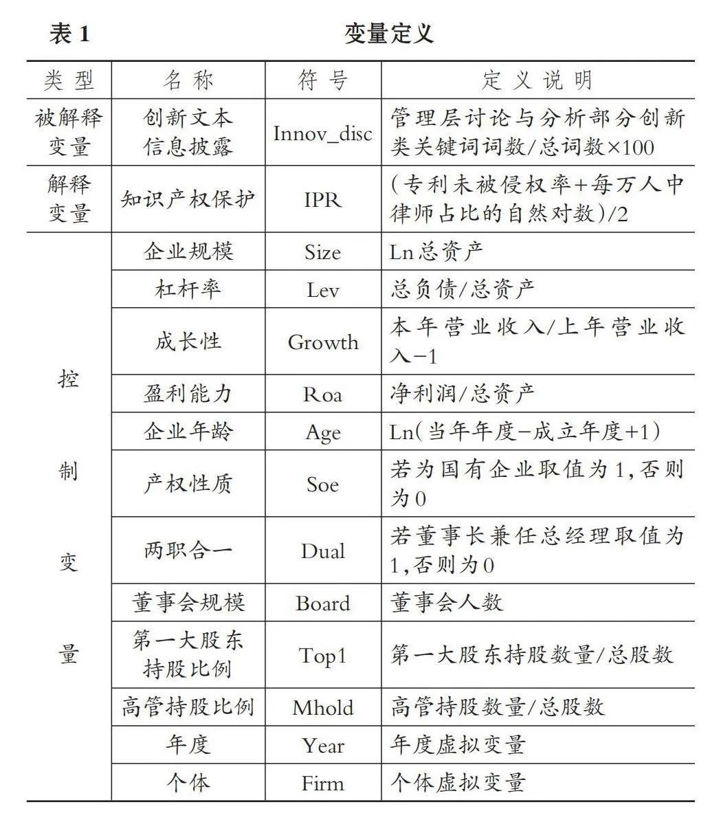 知识产权保护与企业创新文本信息披露